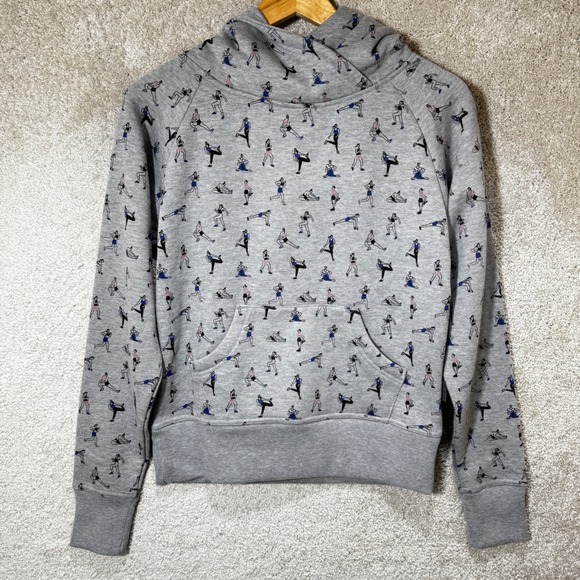 Oiselle All The Women Hoodie XS Gray Athletic Pullover Kangaroo Pocket N - Picture 2 of 11